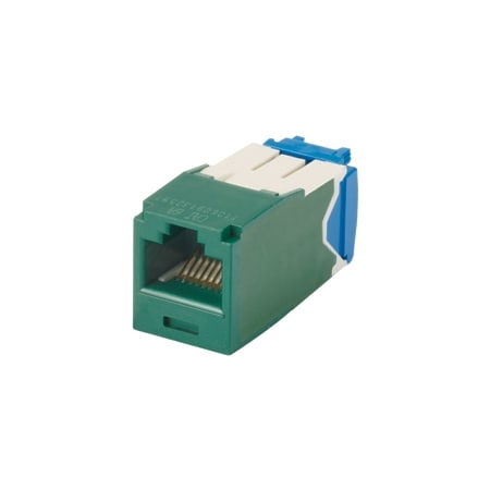 Panduit 1-PORT MOD JACK IDC 8W8P UTP, T568A/B TX6A CAT6A IP10, GREEN ROHS CJ6X88TGGR